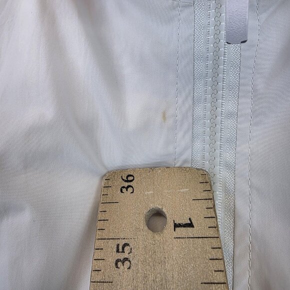 The North Face Windbreaker Jacket Womens Medium White Hooded Zip Lightweight - Picture 10 of 12